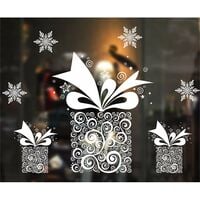 2021 Christmas Gift Box PVC Static Sticker Home Windows Wall Sticker Paste Sticker Decoration New Year Party Glass Dress up 1105