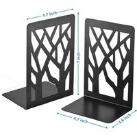Book Ends, Bookends, Book Ends for Shelves, Bookends for Shelves, Bookend, Book Ends for Heavy Books, Book Shelf Holder Home Decorative, Metal Bookends Black 1 Pair, Bookend Supports, Book Stoppers