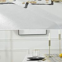 Waterproof Tablecloths, Coffee Table Mat, Non-slip PVC Rectangular Tablecloth, Anti-Oily and Anti-Fade Table Cover for Kitchen, Dining Room, Warm Pattern ， 1,100 * 160