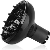 Universal diffuser for professional hair dryer - Universal nozzle for styling curly or wavy hair (black)