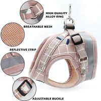 Breathable Puppy Vest Harness Adjustable Pet Lead Chest Walking Leash for Dog Cat MZ083
