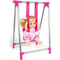 Baby Doll Play Set 5 in 1 Dolls Accessories Bundle Doll Stroller Doll High Chair Bouncer Crib Swing Doll Furniture Nursery Playset Role (Swing)