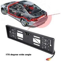 Number Plate Camera Kit 4 IR LED 170° Wide Angle Car Rear view Reverse Backup Night Vision Camera W/ License Plate Frame