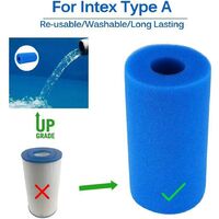 Type A Filter Sponge, Pool Filter Foam, Reusable Intex Spa Filter, 2 Pieces