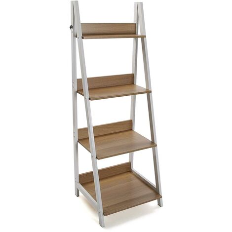 Versa Rakvere Standregal 137x110x33cm - Industriestil Bücherregal, Holz & Metall, Braun