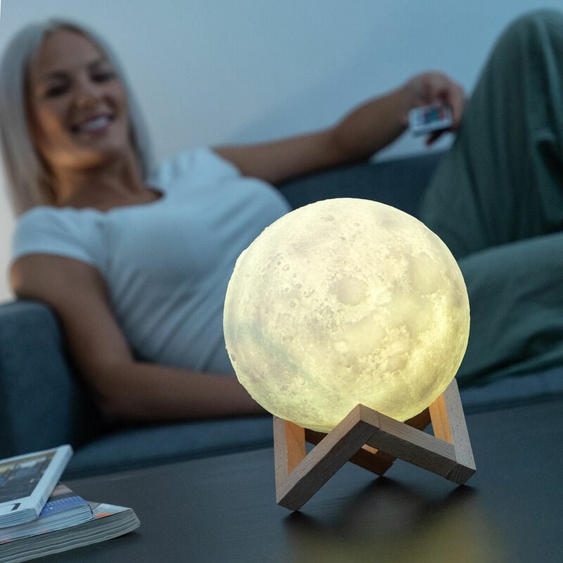 Lámpara LED Recargable Luna Moondy InnovaGoods 8435527816599 V0103129 InnovaGoods