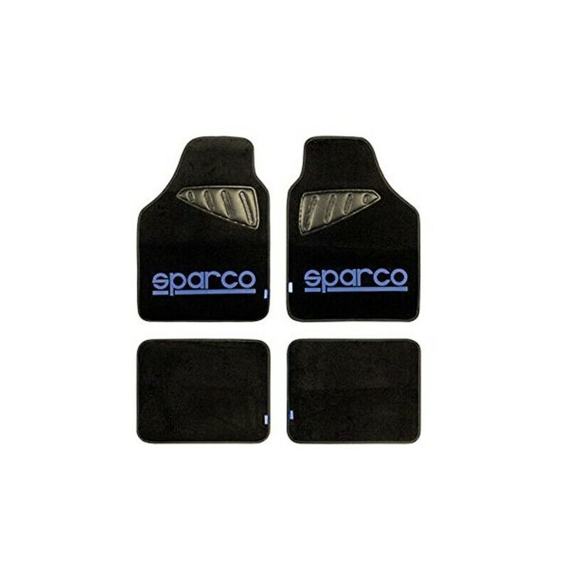 Set de Alfombrillas para Coche Sparco SPC1901 Universal Negro/Azul (4 pcs) 8430046068788 S3700587 Sparco