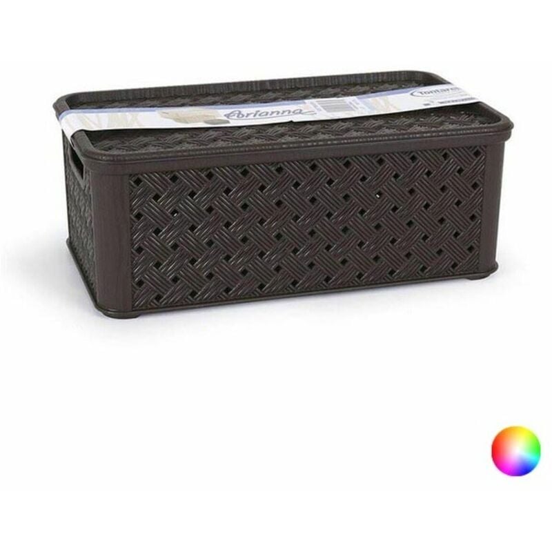 Caja Tontarelli Arianna 29x16.6cm rectangular 4l de almacenaje con tapa 4 negro 8009404186961 s2201002 8