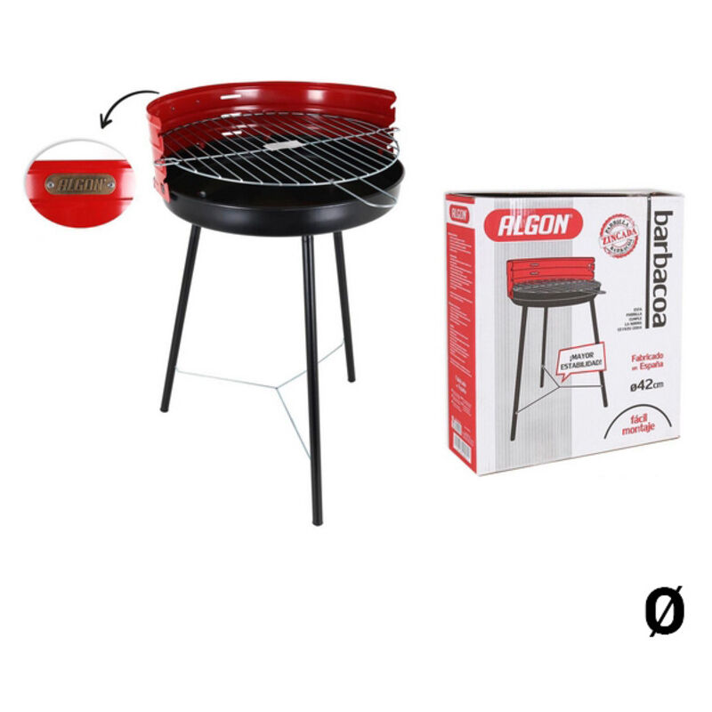 Barbacoa Algon Redonda Rojo Ø 42 cm 8435476232969 S2202182 Algon