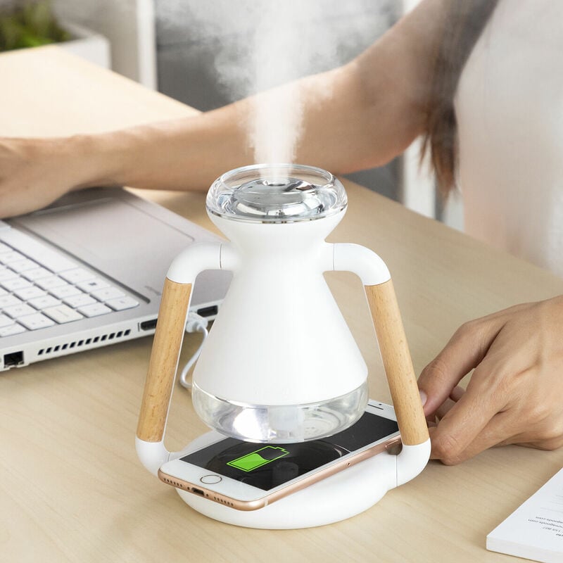 Humidificador Difusor de Aromas y Cargador Inalámbrico 3 en 1 Misvolt InnovaGoods 8435527817626 V0103223 InnovaGoods