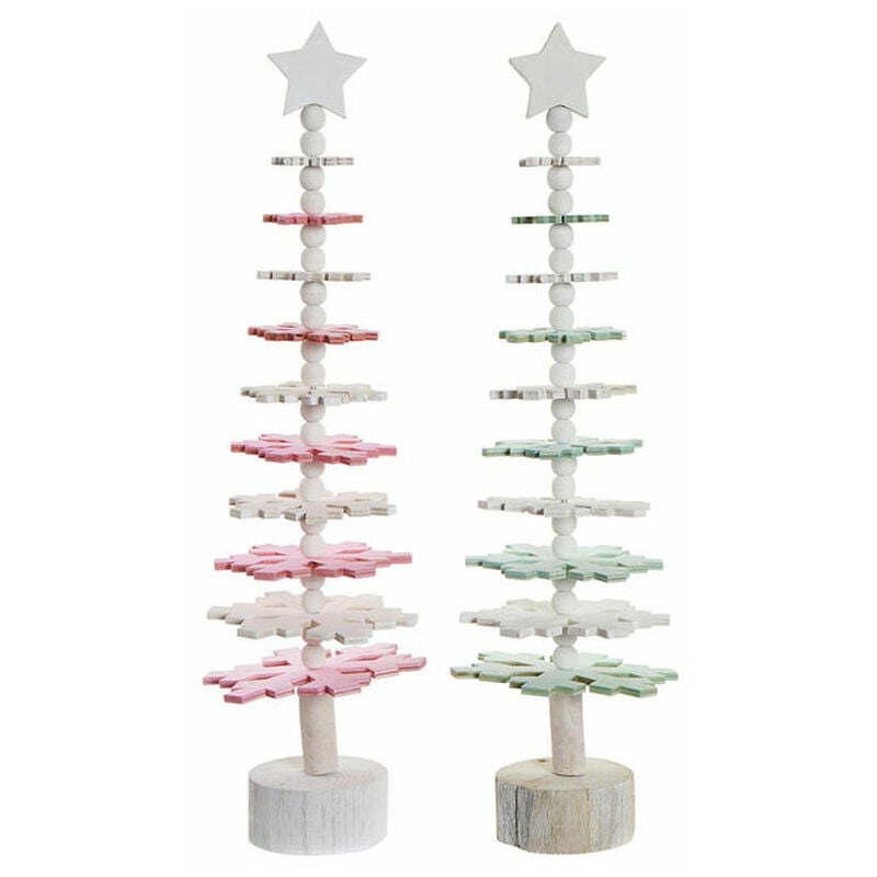 Árbol de Navidad DKD Home Decor Madera MDF (2 pcs) (14 x 14 x 51 cm) 8424001745753 S3024962 DKD Home Decor