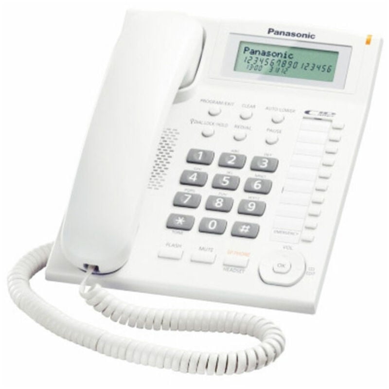 Teléfono Fijo Panasonic Corp. KX-TS880EXW LCD Blanco 5025232560516 S0408913 Panasonic Corp.