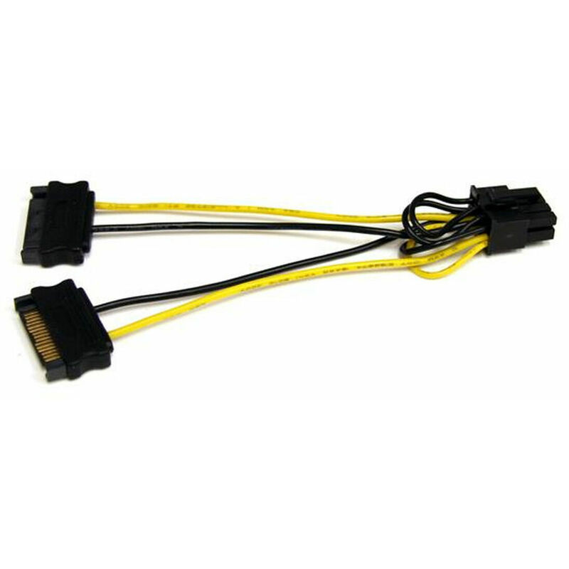 Cable Startech.com Satpciex8adp de alimentación tarjeta video 8 pines adaptador 15cm alimentacin 0065030846622 s55056910 conector corriente 8p 2x