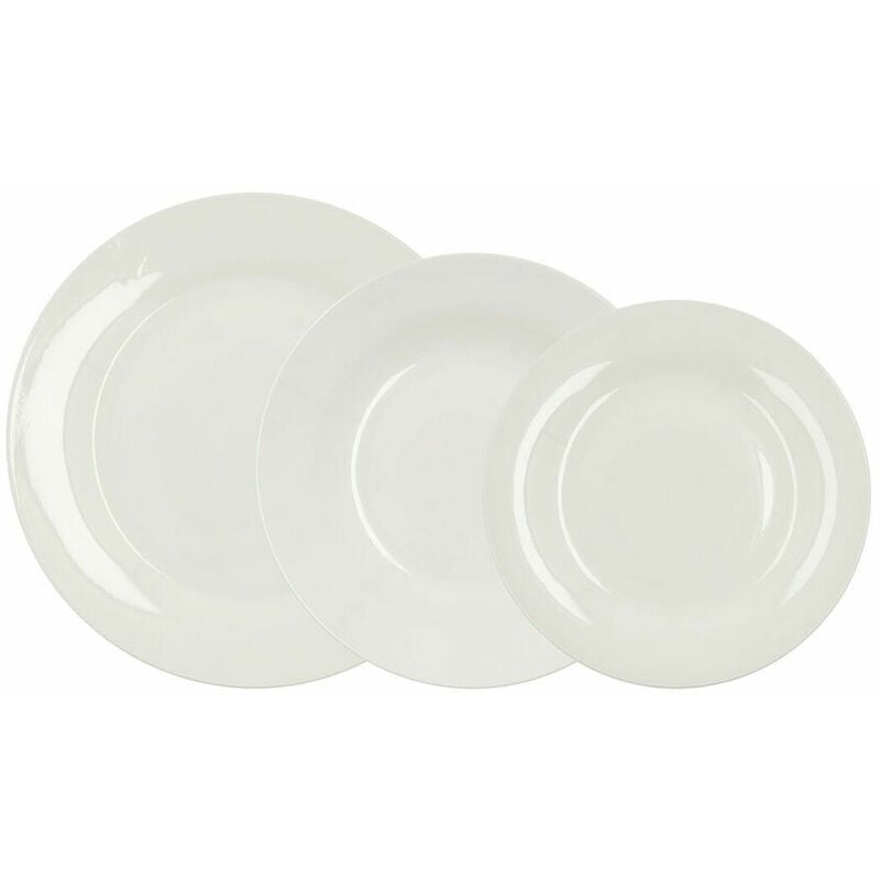 Vajilla Bidasoa Lis Porcelana Blanco (18 Piezas) 8414793662611 S2703224 Bidasoa