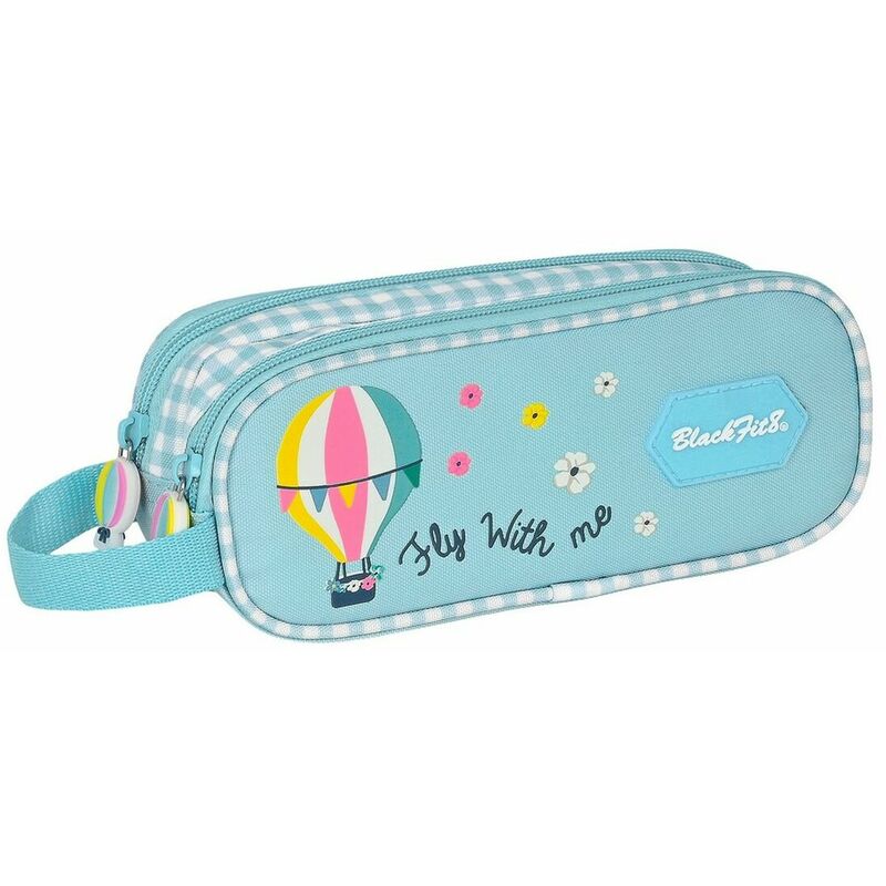 Estuche Escolar BlackFit8 Fly With Me Blanco Azul cielo (21 x 8 x 6 cm) 8412688468379 S4306035 BlackFit8