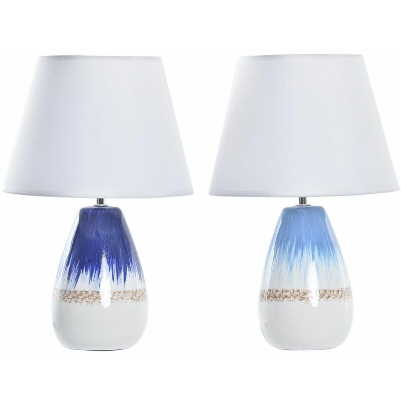 Mesa Dkd Home decor 25w dorado blanco azul marino bicolor 220 v 25 x 39 cm 2 8424001938322 s3031339