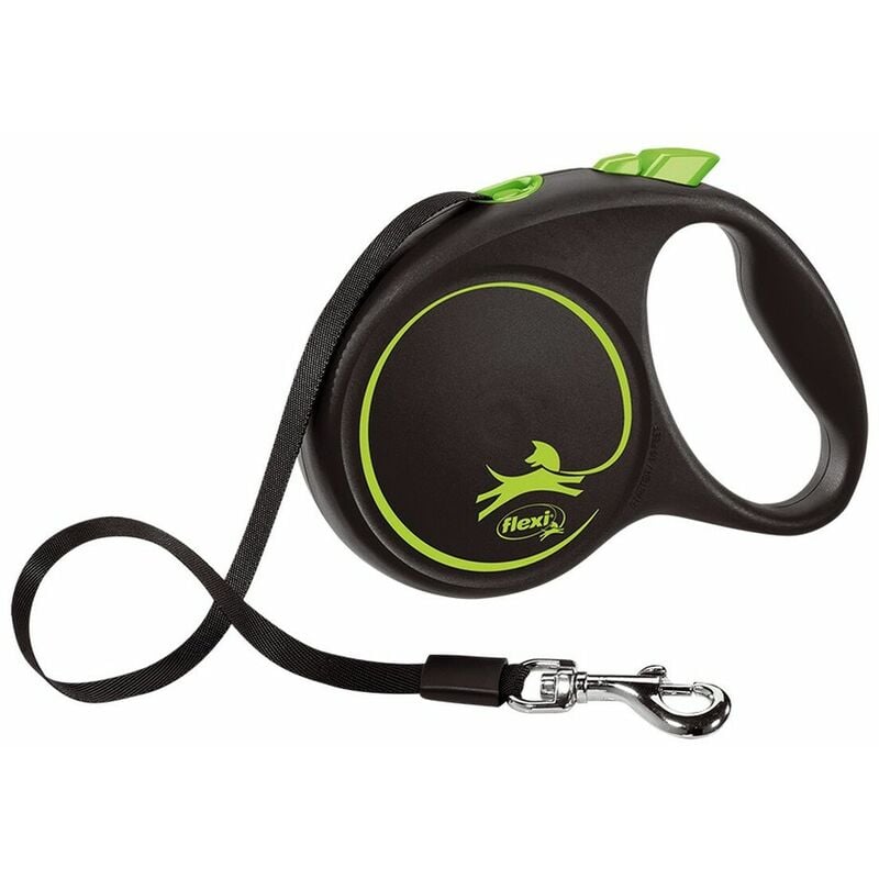 Correa para Perro Flexi BLACK DESIGN 5 m Talla M Verde 4000498034026 S6102304 Flexi