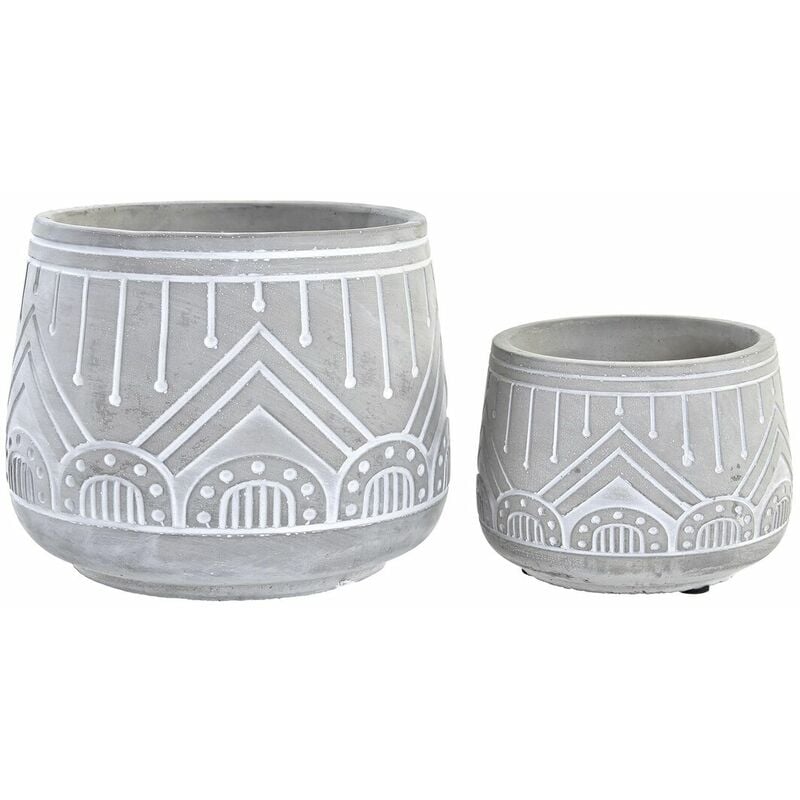 Set de Macetas DKD Home Decor Gris Cemento (20 x 20 x 16 cm) 8424001938780 S3034608 DKD Home Decor