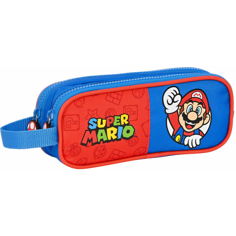 Portatodo Doble Super Mario Rojo Azul (21 x 8 x 6 cm) 8412688460229 S4306177 Super Mario