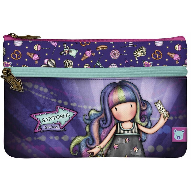 Estuche Escolar Gorjuss Up and away Morado (23.4 x 15.5 x 1.5 cm) 5018997638248 S4306738 Gorjuss