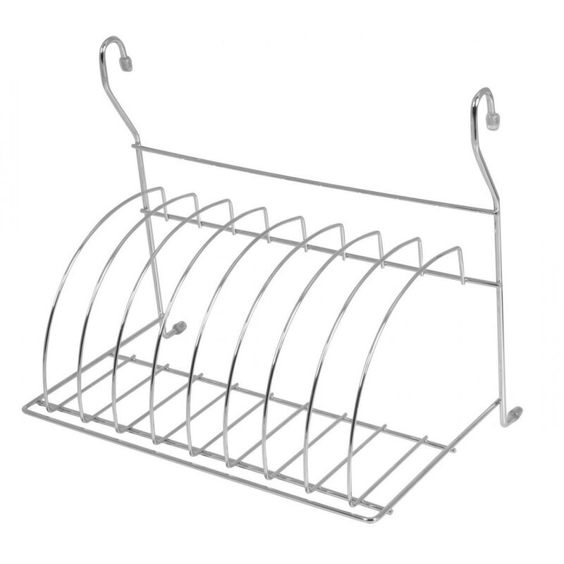 Égouttoir à Vaisselle Inox Chromé EQUINOX - 48x32x8 Cm, Pour Jusqu'à 20 Assiettes - 7
