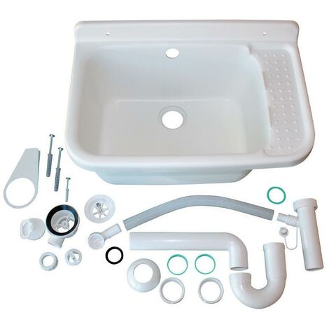 Evier en polypropylène Blanc Poste d'eau (1/3)