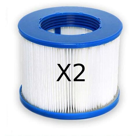 Cartouche de filtre de piscine 120 plis – Hauteur 80 mm – Diamètre 100 mm – Lot de 2 pour SPA gonflable – Achat Utile
