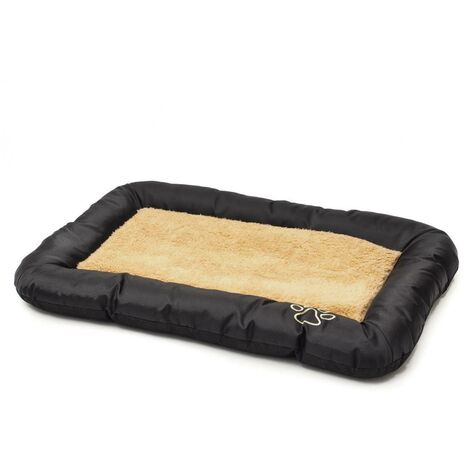Matelas fourrure rembourré pour chien 55 x 36 cm Noir (1/4)