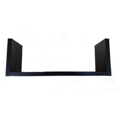 Étagère murale noire 60 cm – Fixation invisible sans équerres – MDF vernis – 20 cm de profondeur pour livres et objets décoratifs (1/2)