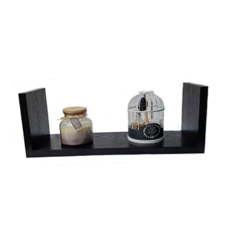 Étagère Murale Fixy 60cm Noir MDF - Paris Prix - Neuve En Emballage