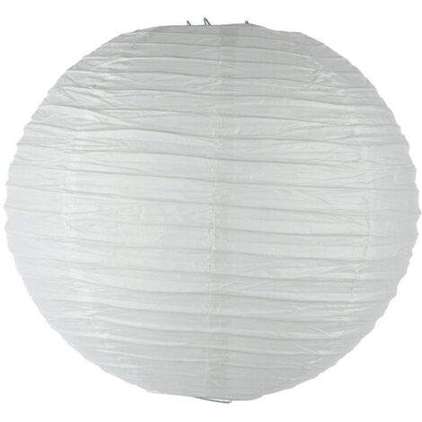 Lanterne boule papier blanc D35cm - Atmosphera créateur d'intérieur (1/5)