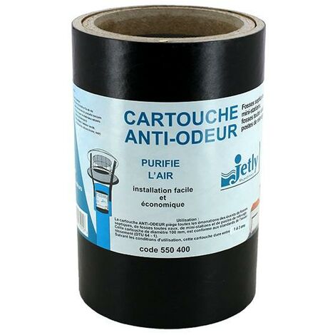 Cartouche filtrante anti-odeur diamètre 100 pour fosses septiques – Filtre hydrogène sulfuré – Solution durable pour assainissement – Frans Bonhomme