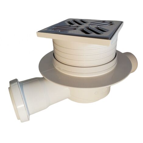 Bonde avec clapet / Avaloir de sol réglable 100mm Inox (1/5)