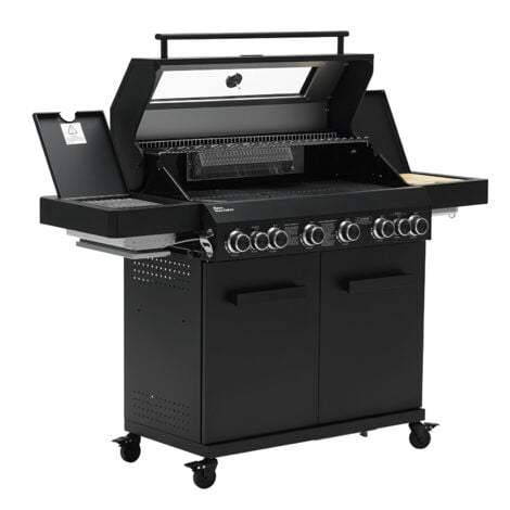 TAINO PLATINUM YAMARA DARK 6+2 Gasgrill Stahl 6 Brenner Sear-Burner Backburner