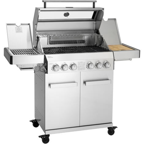 TAINO PLATINUM YAMARA 4+2 Gasgrill Edelstahl 4 Brenner Sear-Burner Backburner