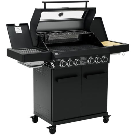 TAINO PLATINUM YAMARA DARK 4+2 Gasgrill Stahl 4 Brenner Sear-Burner Backburner