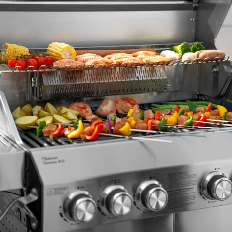 TAINO PLATINUM YAMARA 6+2 Gasgrill Edelstahl 6 Brenner Sear-Burner Backburner mit Abdeckhaube