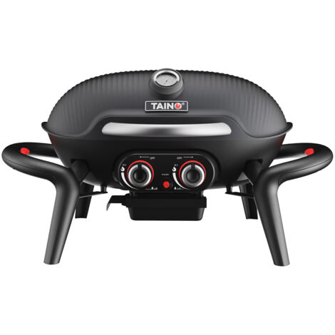TAINO KENAI Gasgrill klein Tischgrill Outdoorküche Aluguss Schwarz