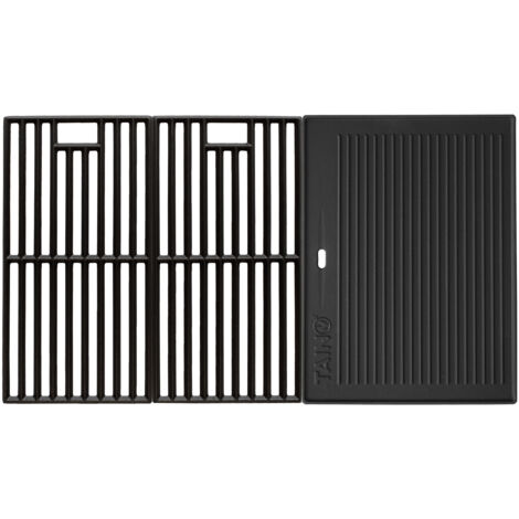 TAINO PRO 6+1 Gusseisen Rost Grillplatte Grillrost Zubehör Set Gasgrill Grill