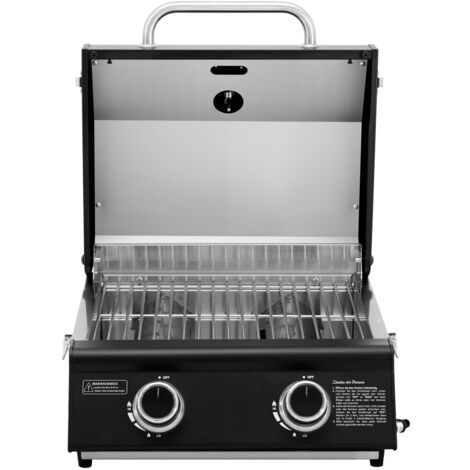 TAINO PLATINUM COMPACT DARK Tischgrill 2 Brenner Gasgrill Kompakt Camping BBQ