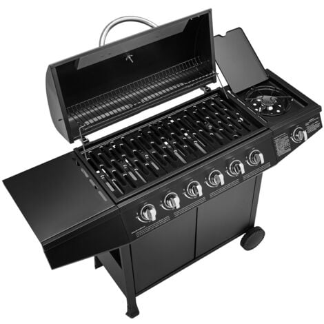 TAINO BASIC 6+1 Gasgrill BBQ GRILLWAGEN Edelstahl Brenner Seitenkocher