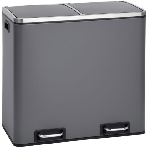 SVITA TM2X24 Abfalleimer 48L Grau