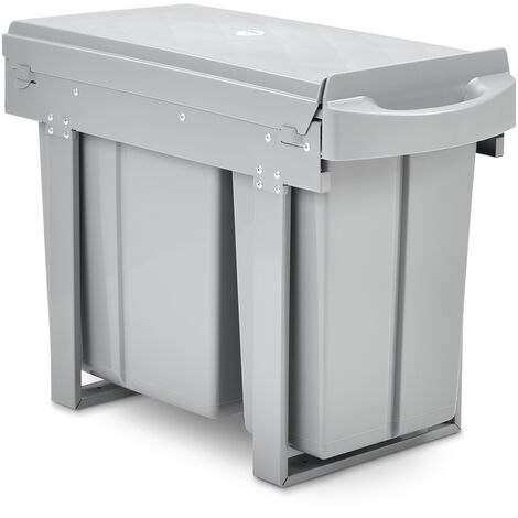 SVITA Einbau-Mülleimer Unterschrank 30L mit 2 Fächern Mülltrennung