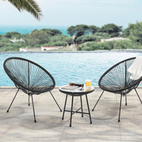 Polyrotan Loungeset XL Crème/Crème incl. kussens