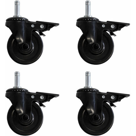 4er Set Ersatz-Rollen aus Gummi für PLATINUM BLACK Gasgrills