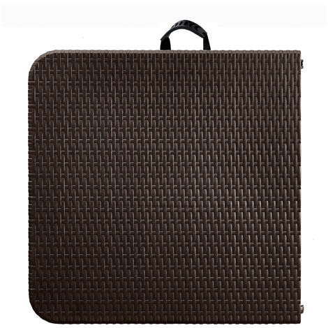 HATTORO Campingtisch Klapptisch Buffettisch Gartentisch Koffer 120 cm Braun