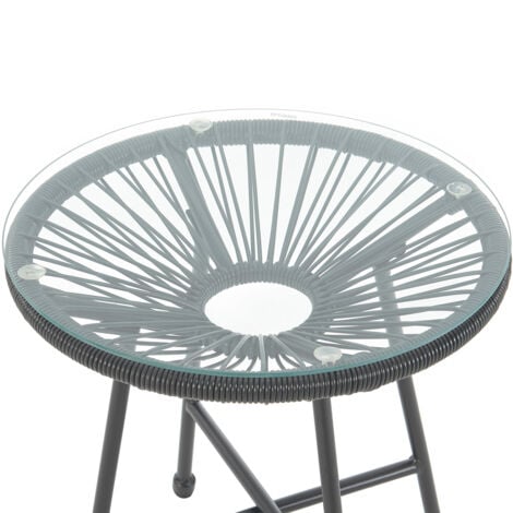 SVITA TULUM BalkonMöbel 3tlg. GartenMöbel Set Balkonstühle mit Tisch