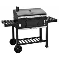 TAINO HERO XXL Smoker BBQ Grillwagen Holzkohlegrill Grill Räucherofen Schwarz