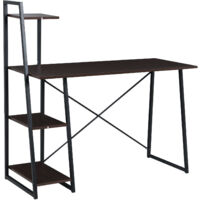 SVITA COMBO1 Schreibtisch Regal Nussbaum-Optik Metall-Beine