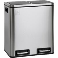 Klarstein Tiyo 3-in-1 Mülleimer 60 Liter | Mit Pedal, Soft-Close & Kennzeichnungsaufklebern – Perfekt Für Die Küche